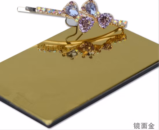 Polyesterbeschichtung AA3003 5000 mm Goldspiegel-Aluminium-Verbundplatte