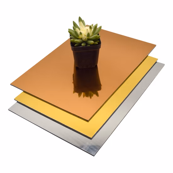 Roségold verspiegelte ACP-Aluminium-Verbundplatte mit unzerbrechlichem Kern